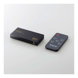 商品画像:HDMI切替器/8K対応/2ポート/2入力1出力/ブラック DH-SW8KP21BK