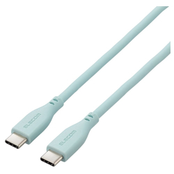 商品画像:USB Type-C to USB Type-Cケーブル/USB Power Delivery対応/なめらか/1.0m/パールグリーン MPA-CCSS10GN