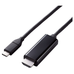 商品画像:映像変換ケーブル/USB Type-C-HDMI/ミラーリング対応/60Hz/やわらか/1.0m/ブラック MPA-CHDMIY10BK