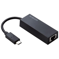 商品画像:有線LANアダプタ/Giga対応/USB 5Gbps/Type-C/ブラック EDC-GUC3V2-B