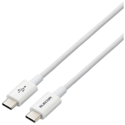 商品画像:USB Type-C to USB Type-Cケーブル/USB Power Delivery対応/やわらか耐久/0.3m/ホワイト MPA-CCYS03NWH