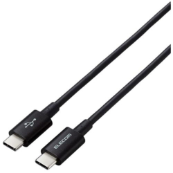 商品画像:USB Type-C to USB Type-Cケーブル/USB Power Delivery対応/やわらか耐久/1.2m/ブラック MPA-CCYS12NBK