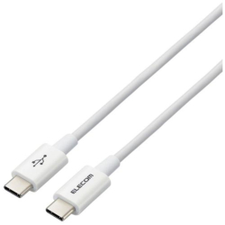 商品画像:USB Type-C to USB Type-Cケーブル/USB Power Delivery対応/やわらか耐久/1.2m/ホワイト MPA-CCYS12NWH