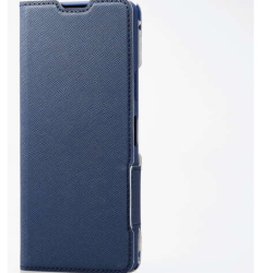 商品画像:Xperia 10 V(SO-52D/SOG11)/レザーケース/手帳型/UltraSlim/Flowers/薄型/超軽量/磁石付き/ネイビー PM-X232PLFUJNV