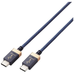商品画像:AVケーブル/音楽伝送/USB Type-C to USB Type-Cケーブル/USB2.0/1.0m/ネイビー DH-TCC10