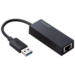 商品画像:有線LANアダプタ/Giga対応/USB 5Gbps/Type-A/ブラック EDC-GUA3V2-B