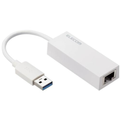 商品画像:有線LANアダプタ/Giga対応/USB 5Gbps/Type-A/ホワイト EDC-GUA3V2-W