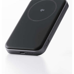 商品画像:モバイルバッテリー/リチウムイオン電池/Qi2対応ワイヤレス充電器/5000mAh/20W/USB-C入出力x1/ブラック DE-C68-5000BK