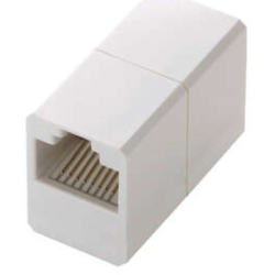 商品画像:RJ45中継コネクタ/Cat5e対応/UTP/マグネット付/ホワイト LD-RJ45U5EMWH