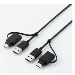 商品画像:リンクケーブル/USB480Mbps/Windows・Mac対応/USB-A・USB Type-C対応/1.5m/ブラック UC-TV7BK