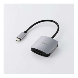 商品画像:メモリリーダ/USB Type-Cコネクタ/USB 5Gbps/UHS-II/SD+microSD用/ケーブル長15cm/シルバー MR3C-C21SV