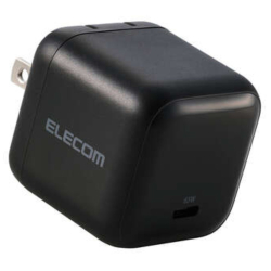 商品画像:ノートPC用ACアダプター/USB充電器/USB PD/65W/USB-C/スイングプラグ/ブラック ACDC-PD12465BK