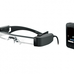 商品画像:スマートグラス MOVERIO/メガネ型Full HDヘッドセットディスプレイ/Android搭載コントローラーセットモデル/ BT-40S