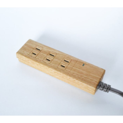 商品画像:NATURAL WOOD TAP AC4個口 ベージュウッド PT402BEWD