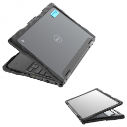 商品画像:DropTech耐衝撃ハードケース Dell3110 Dell3100 11インチChromebook 2-in-1 タブレットモード対応 DT-DL3100CB2IN1-BLK-V3