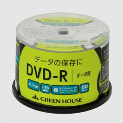 商品画像:DVD-R データ用 1-16倍速 50枚スピンドル GH-DVDRDB50