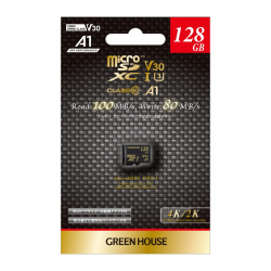 商品画像:microSDXCカード UHS-I U3 V30 A1 128GB GH-SDM-ZA128G