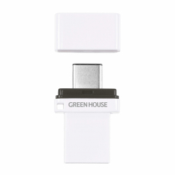 商品画像:Type-C/A USB3.2 Gen1メモリー 16GB GH-UF3CB16G-WH