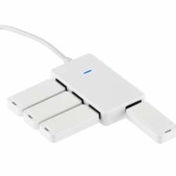 商品画像:広々ポート搭載の4ポート USBハブ ホワイト GH-HB2A4A-WH
