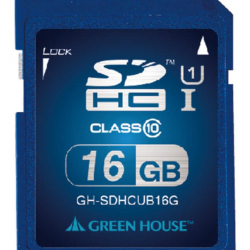 商品画像:SDHCメモリーカード UHS-I クラス10 16GB GH-SDHCUB16G