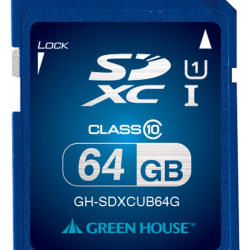 商品画像:SDXCメモリーカード UHS-I クラス10 64GB GH-SDXCUB64G