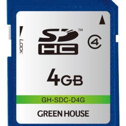 商品画像:SDHCカード クラス4 4GB GH-SDC-D4G