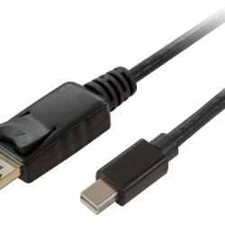 商品画像:Mini DisplayPort-DisplayPort ケーブル 1.8m GH-MDPCA18-BK
