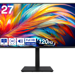 商品画像:デリバリー保守付き27型ディスプレイ HDMI/DisplayPort/昇降・回転/1920x1080/ブラック/5年保証 GH-LCW27DH-BK