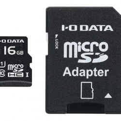 商品画像:UHS-I UHS スピードクラス1対応microSDメモリーカード(SDカード変換アダプタ付)16GB MSDU1-16GR