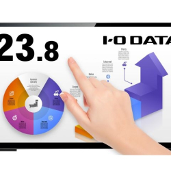 商品画像:「5年保証」10点マルチタッチ対応23.8型ワイド液晶ディスプレイ(抗菌モデル) LCD-MF241FVB-T-AG