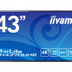 商品画像:<ProLite>43型 サイネージディスプレイ ProLite LH4370UHB(3840x2160/HDMIx2/ブラック/スピーカー:非搭載/4K/AMVA/メディアプレイヤー機能/24時間連続使用/ブラック) LH4370UHB-B1
