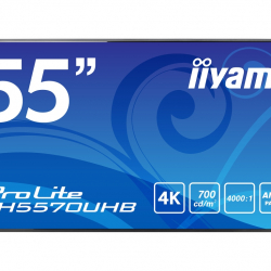 商品画像:<ProLite>55型 サイネージディスプレイ ProLite LH5570UHB(3840x2160/HDMIx2/ブラック/スピーカー:非搭載/4K/AMVA/メディアプレイヤー機能/24時間連続使用/ブラック) LH5570UHB-B1