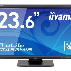 商品画像:<ProLite>23.6型 ワイドタッチパネル 液晶ディスプレイ ProLite T2453MIS(1920x1080/VA方式パネル/D-sub/HDMI/DisplayPort/スピーカー:あり/ブラック) T2453MIS-B1