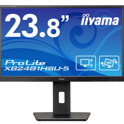 商品画像:23.8型ワイド液晶ディスプレイ ProLite XB2481HSU-5(1920x1080/VA/HDMI/DP/ブラック/昇降・回転) XB2481HSU-B5