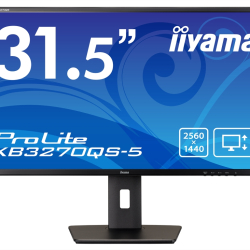 商品画像:<ProLite>31.5型 ワイド液晶ディスプレイ ProLite XB3270QS-5(2560x1440/IPS方式パネル/DVI/HDMI/DisplayPort/昇降/ブラック) XB3270QS-B5