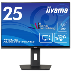 商品画像:25型ワイド液晶ディスプレイ ProLite XUB2595WSU-5(IPSパネル/1920x1200/D-sub/HDMI/DisplayPort/昇降/回転/ブラック) XUB2595WSU-B5