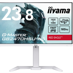 商品画像:<G-MASTER>23.8型 ワイド液晶ディスプレイ G-MASTER (1920x1080/IPS方式パネル※FAST IPS/HDMI/DisplayPort/昇降/回転/ホワイト) GB2470HSU-W5