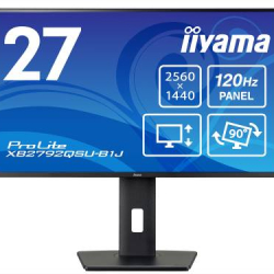 商品画像:<ProLite>27型 ワイド液晶ディスプレイProLite (2560x1440/IPS方式パネル/HDMI/DisplayPort/昇降/スウィーベル/ピボット/チルト/ブラック) XB2792QSU-B1J