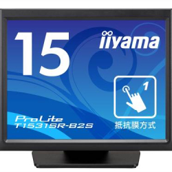 商品画像:<ProLite>15型 抵抗膜方式タッチディスプレイ ProLite (1024x768/VA方式パネル/VGA(D-sub)/HDMI/DisplayPort/チルト/ブラック) T1531SR-B2S