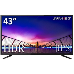 商品画像:43インチ ワイド 4K液晶ディスプレイ(3840x2160/HDMIx3/DP/VGA/IPS/HDR/ハーフグレア/スピーカー/1年保証) JN-IPS4302UHDR