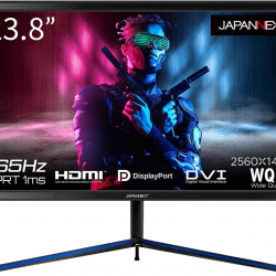 商品画像:23.8インチ液晶ディスプレイ(2560x1440/TN/165Hz/DP/HDMI/DVI/チルト/非光沢/2年保証) JN-238GT165WQHDR