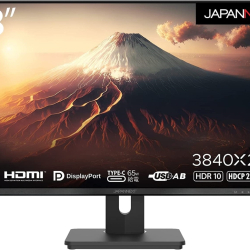 商品画像:28インチ ワイド 4K液晶ディスプレイ(3840x2160/IPS/DP/HDMI/Type-C 65W給電/スピーカー/チルト/高さ調整/ピボット/スイベル/非光沢) JN-IPS282UHDR-C65W