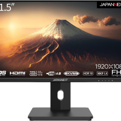 商品画像:21.5インチ 液晶ディスプレイ(1920x1080/IPS/非光沢/HDMI/TypeC(PD65W)/チルト/高さ調整/ピボット/スイベル/スピーカー/2年保証) JN-I215FLFHSP-C65W