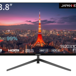 商品画像:23.8インチ 液晶ディスプレイ(1920x1080/IPS/HDMI/Type-C65W給電/チルト/非光沢/1年保証) JN-IPS2380FHD-C65W-N