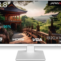 商品画像:23.8インチ 液晶ディスプレイ(1920x1080/IPS/HDMI/VGA/チルト/非光沢/ホワイト筐体/2年保証) JN-238I75F-W