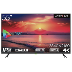 商品画像:55インチ ワイド 4K液晶ディスプレイ(3840x2160/HDMIx3/USB/IPS/HDR10/スピーカー/1年保証) JN-IPS5502TUHDR