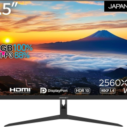 商品画像:31.5インチ ワイド液晶ディスプレイ(2560x1440/IPS/DP/HDMIx2/スピーカー/チルト/非光沢/2年保証) JN-IPS3150WQHDR