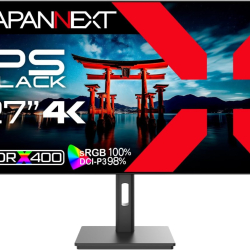 商品画像:27インチ ワイド 4K液晶ディスプレイ(3840x2160/IPS BLACK/DPx1/HDMIx2/PIP・PBP/スピーカー/チルト/非光沢/2年保証) JN-272IPSB4FLUHDR