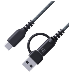 商品画像:USB充電&同期ケーブル 変換コネクタ付き 1.2m A/C-C AJ-681