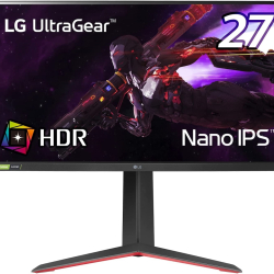 商品画像:27インチ ワイド液晶ディスプレイ(2560x1440/IPS/アンチグレア/HDMIx2/DP/165Hz/NVIDIA G-SYNC Compatible/チルト/高さ調節/ピボット) 27GP83B-B